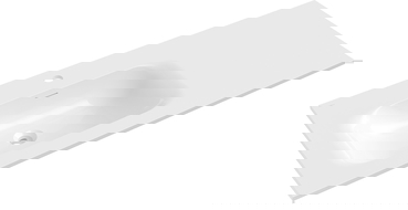Mexen Vela įlenkiama kriauklė kairėje 121 x 46,5 cm, balta blizgi - 25231200L