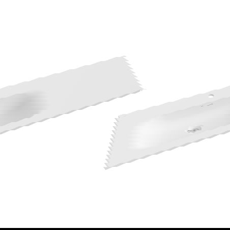 Mexen Vela įleidžiamas į stalviršį kriauklė kairinis 121 x 46,5 cm, balta matinė - 25231201L