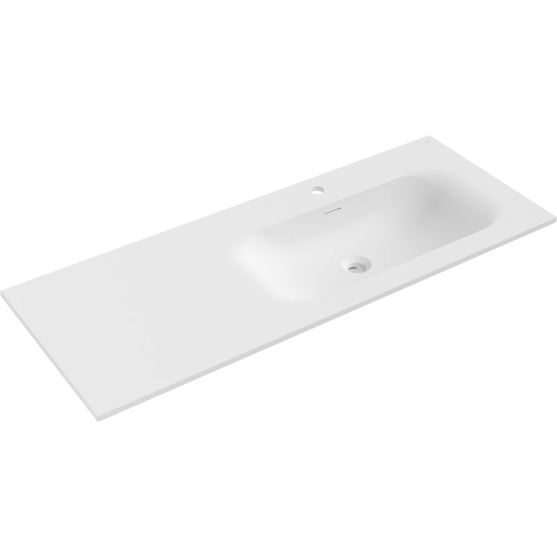 Mexen Vela įleistinis stalviršio praustuvas dešinėje 121 x 46,5 cm, baltas matinis - 25231201P