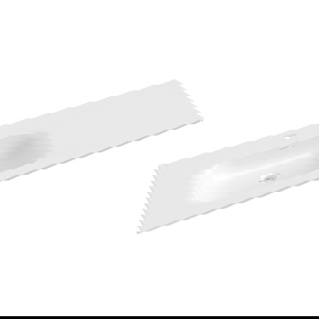 Mexen Vela į stalviršį įleidžiamas kairysis praustuvas 141 x 46,5 cm, blizgi balta - 25231400L