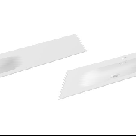 Mexen Vela įmontuojama praustuvas į stalviršį kairioji 141 x 46,5 cm, balta matinė - 25231401L