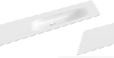 Mexen Vela įleidžiamas į stalviršį dešinysis praustuvas 141 x 46,5 cm, blizgus baltas - 25231400P