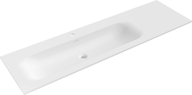 Mexen Vela įleidžiama į stalviršį kriauklė kairė 161 x 46,5 cm, balta matinė - 25231601L