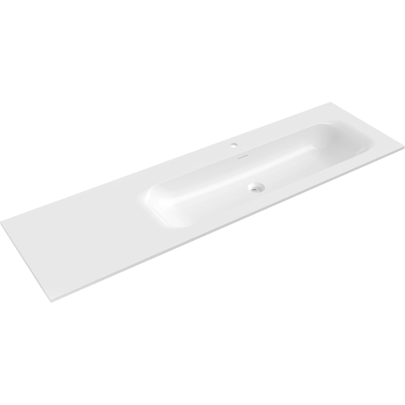 Mexen Vela įleidžiamas praustuvas, dešinysis, 161 x 46,5 cm, blizgus baltas - 25231600P