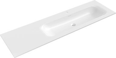 Mexen Vela įleidžiamas praustuvas, dešinysis, 161 x 46,5 cm, blizgus baltas - 25231600P