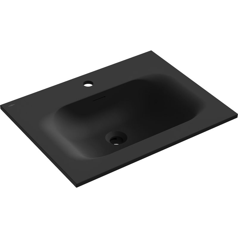 Mexen Vela praustuvas įmontuojamas į stalviršį 61 x 46,5 cm, juodai matinė - 25236071