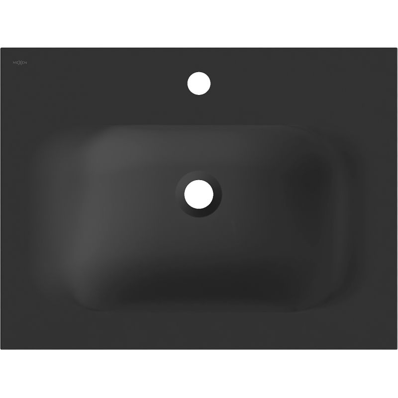 Mexen Vela praustuvas įmontuojamas į stalviršį 61 x 46,5 cm, juodai matinė - 25236071