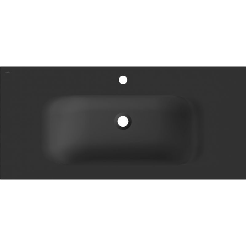 Mexen Vela įleidžiama praustuvas į stalviršį 101 x 46,5 cm, juodas matinis - 25231071