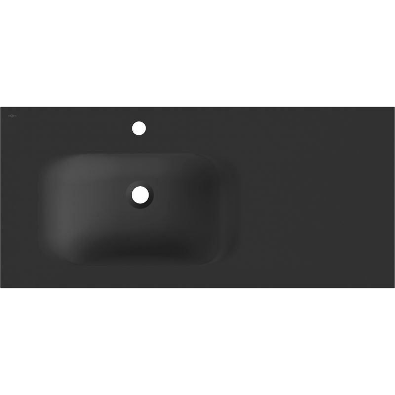 Mexen Vela įleidžiama į stalviršį kriauklė kairė 101 x 46,5 cm, juoda matinė - 25231071L