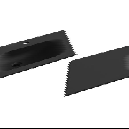 Mexen Vela, į stalviršį įleistina dešinė praustuvas 101 x 46,5 cm, juodas matinis - 25231071P