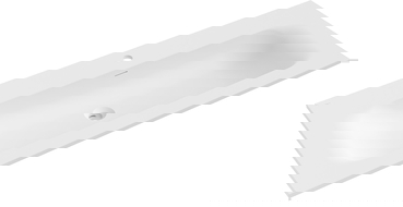 Mexen Vela praustuvė įleidžiama į stalviršį 121 x 46,5 cm, balta matinė - 25231201