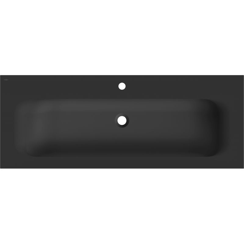 Mexen Vela praustuvas įmontuojamas į stalviršį 121 x 46,5 cm, juodas matinis - 25231271