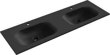 Mexen Vela dvigubas praustuvas įmontuojamas į stalviršį 141 x 46,5 cm, juodas matinė - 25231471D