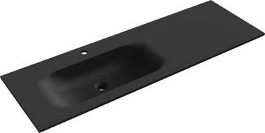 Mexen Vela įleidžiama kriauklė, kairė, 141 x 46,5 cm, juoda matinė - 25231471L