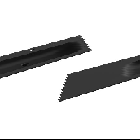 Mexen Vela įleidžiamas į stalviršį dešinysis praustuvas 161 x 46,5 cm, juodas matinis - 25231671P