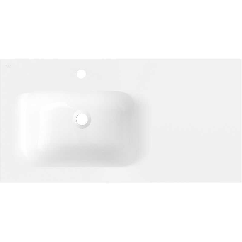 Mexen Vela įleidžiamas praustuvas kairysis 91 x 46,5 cm, baltas blizgus - 25239000L