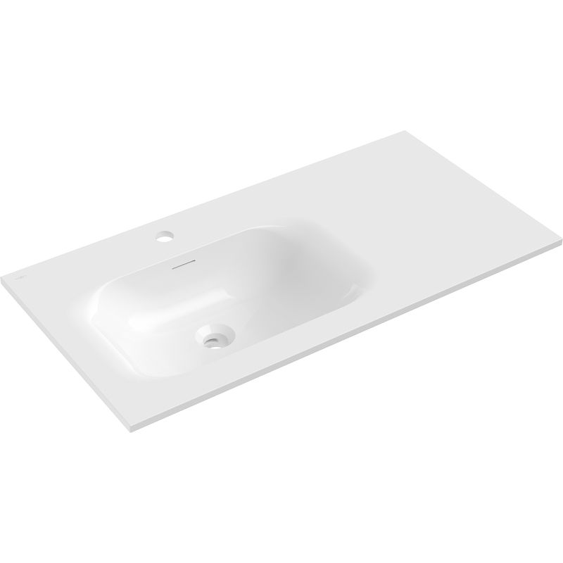 Mexen Vela įleidžiamas praustuvas kairysis 91 x 46,5 cm, baltas blizgus - 25239000L