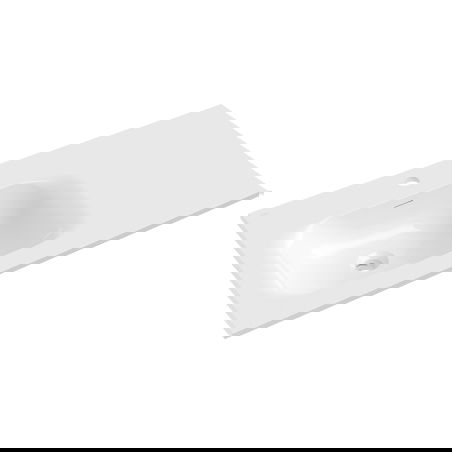 Mexen Vela įleidžiamas praustuvas kairysis 91 x 46,5 cm, baltas blizgus - 25239000L