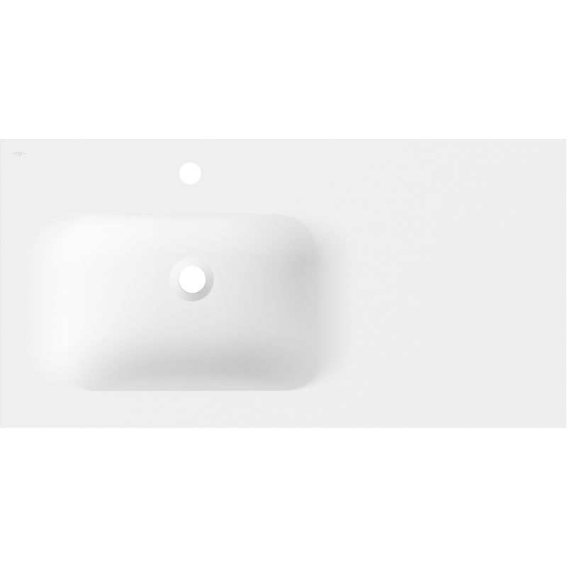 Mexen Vela įleidžiama į stalviršį kairė 91 x 46,5 cm, balta matinė - 25239001L
