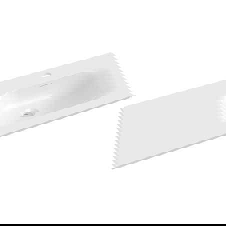 Mexen Vela įleidžiamas praustuvas į stalviršį, dešinysis 91 x 46,5 cm, blizgus baltas - 25239000P