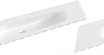 Mexen Vela įmontuojama į stalviršį kriauklė 101 x 46,5 cm, balta blizgi - 25231000