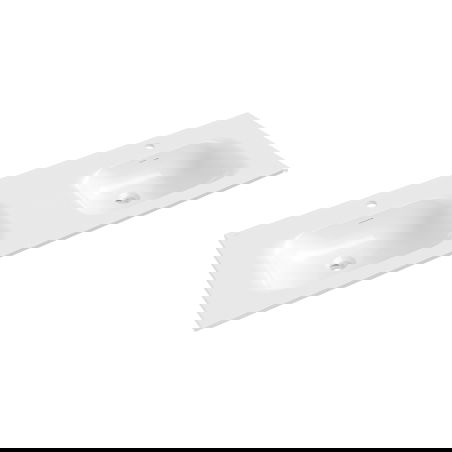 Mexen Vela įleidžiama dviguba praustuvė 141 x 46,5 cm, blizgi balta - 25231400D