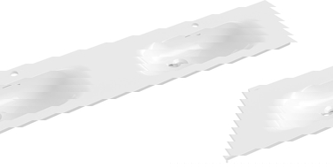 Mexen Vela įleidžiama dviguba praustuvė 141 x 46,5 cm, blizgi balta - 25231400D