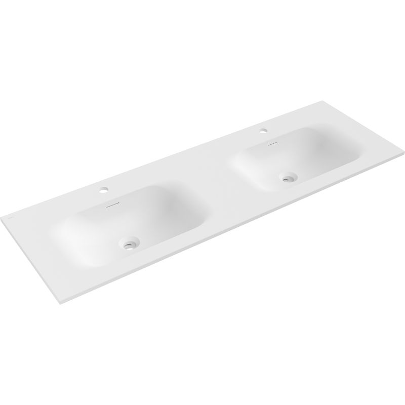 Mexen Vela įleidžiamas dvigubas praustuvas 141 x 46,5 cm, baltas matinis - 25231401D
