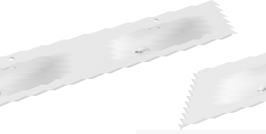 Mexen Vela įleidžiamas į stalviršį dvigubas praustuvas 141 x 46,5 cm, balta matinė - 25231401D