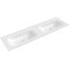 Mexen Vela dvigubas praustuvas, įmontuojamas stalviršyje, 161 x 46,5 cm, blizganti balta - 25231600D