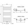 Mexen Ares elektrinis radiatorius 700 x 400 mm, 300 W, auksinis - W102-0700-400-2300-50