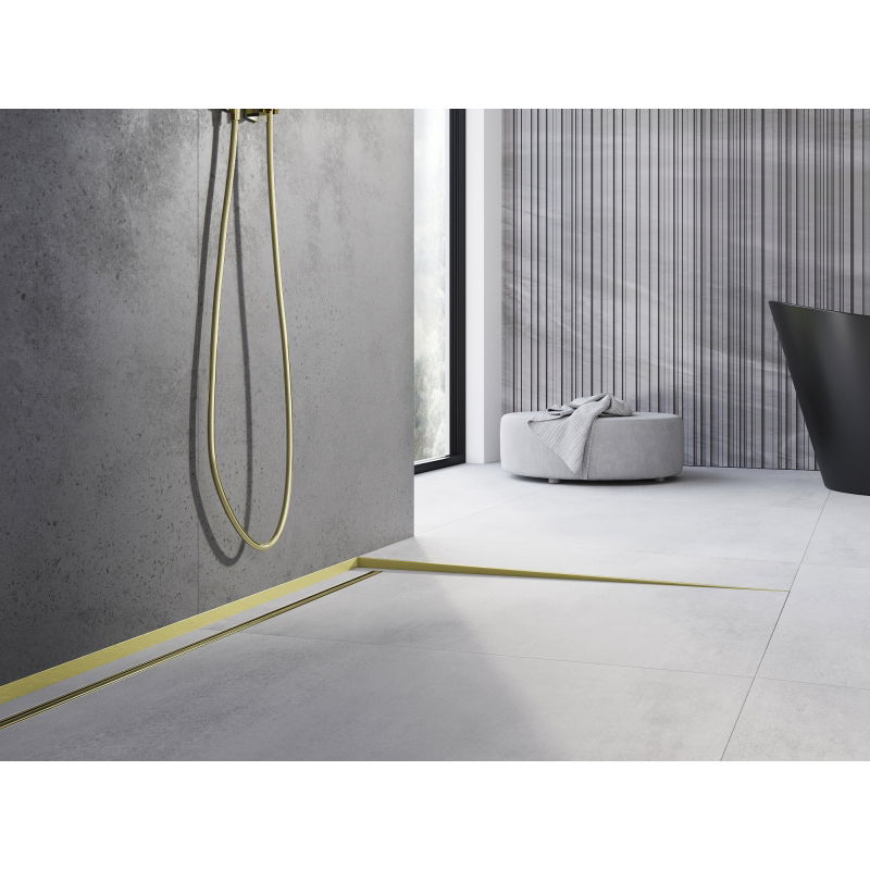 Mexen Line-B grindinis nuolydžio profilis 180 cm dešinė, švelniai šlifuotas auksinis - 185501180R