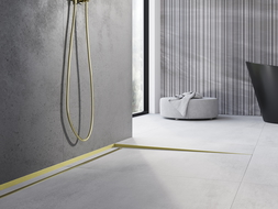 Mexen Line-B grindinis nuolydžio profilis 180 cm dešinė, švelniai šlifuotas auksinis - 185501180R