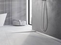 Mexen Line-B grindų nuolydžio juostelė 120 cm kairė, inox - 181001120L