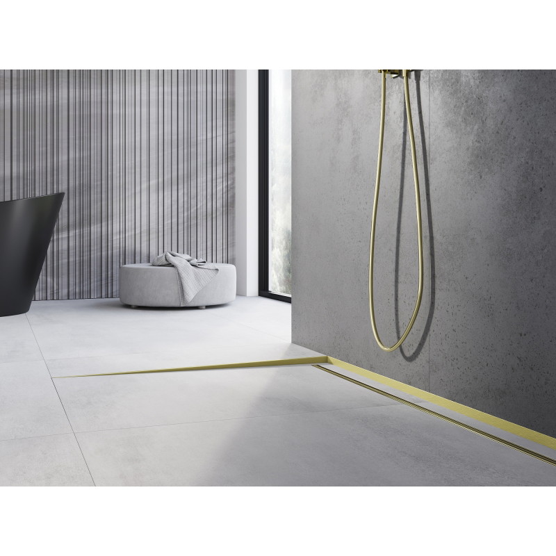 Mexen Line-B grindų nuolydžio juosta kairė 120 cm, auksas šlifuotas - 185501120L