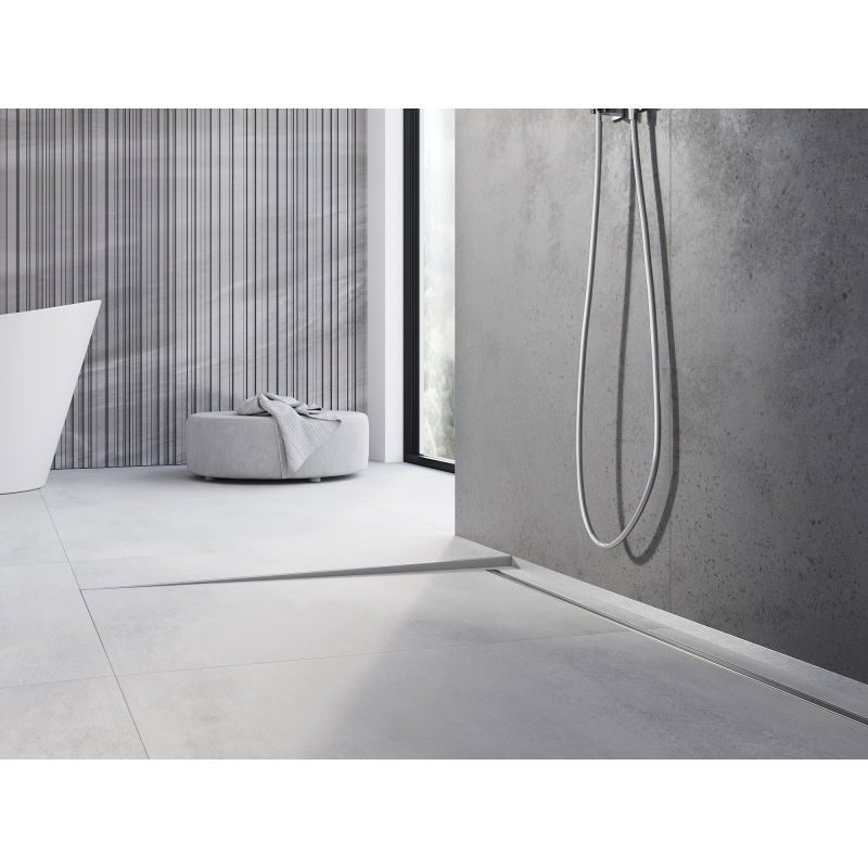 Mexen Line-B grindjuosčių latakas 180 cm kairė, inox - 181001180L