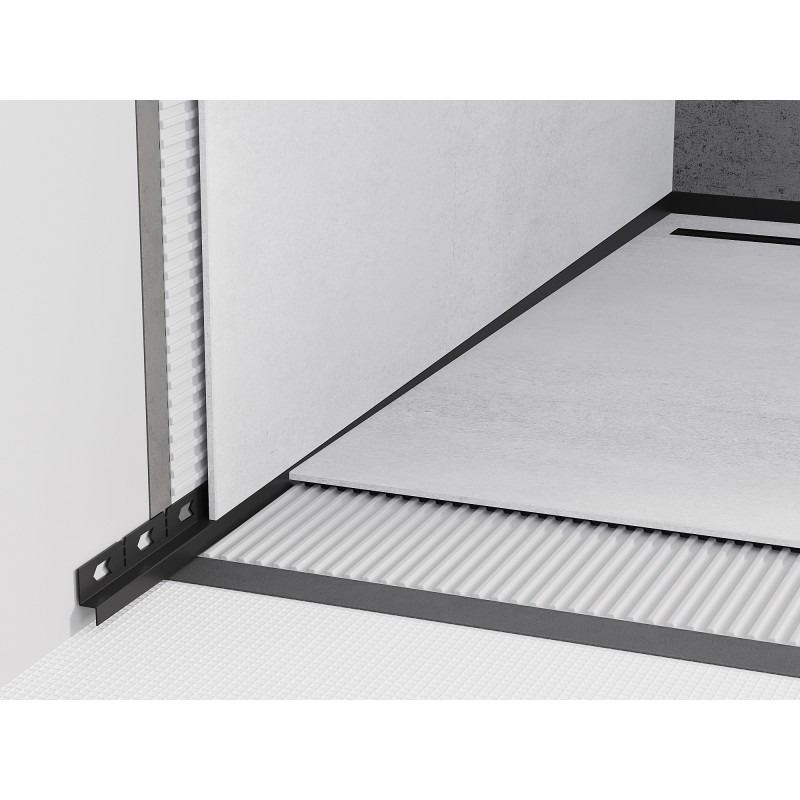 Mexen Line-B prie sienos esantis nuolydžio juosta 120 cm kairė, juoda - 187002120L
