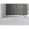Mexen Line-B sieninė nuolydžio juosta 180 cm kairė, inox - 181002180L