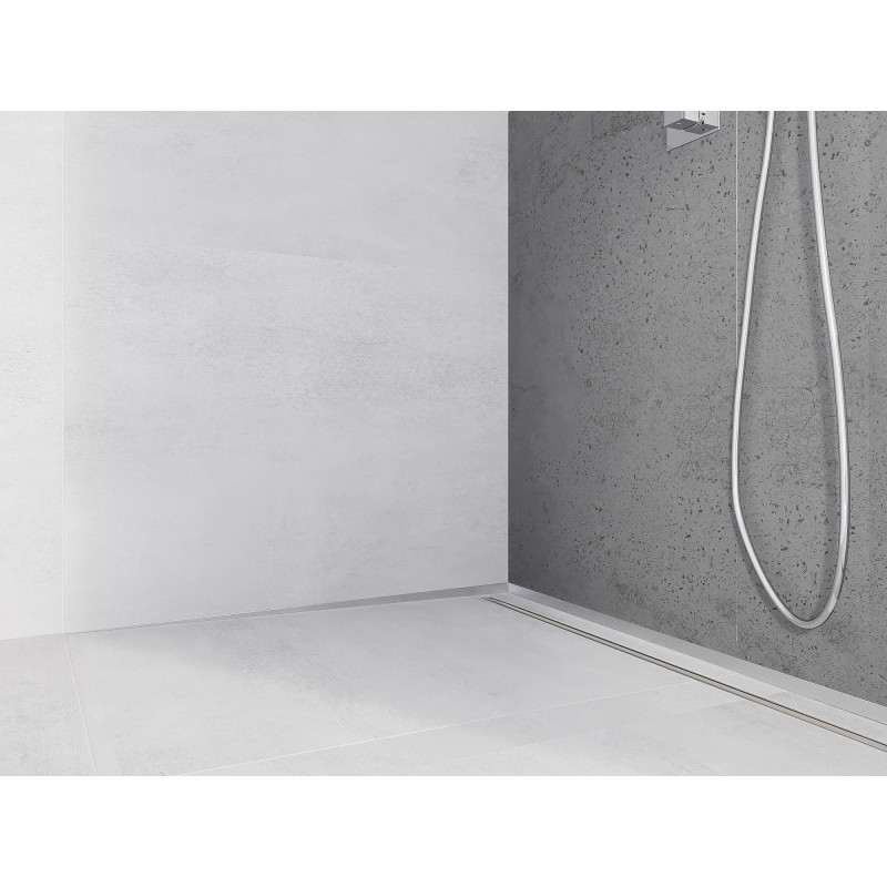 Mexen Line-B sieninė nuolydžio juosta 180 cm kairė, inox - 181002180L
