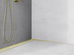 Mexen Line-B sieninė nuolydžio juosta 120 cm dešinė, auksinė šlifuota - 185502120R