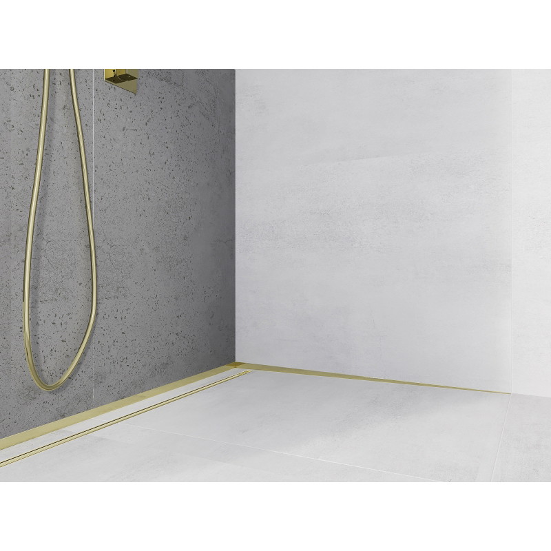 Mexen Line-B siena įlinkio juosta prie sienos 180 cm dešinė, auksinė - 185002180R