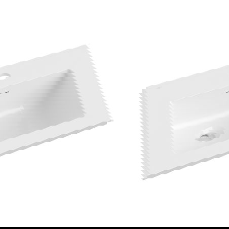 Mexen Otis įleistinė kriauklė į stalviršį 46 x 46,5 cm, blizgi balta - 25184500