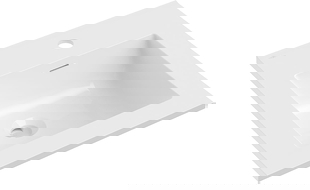 Mexen Otis įleistinė kriauklė į stalviršį 46 x 46,5 cm, blizgi balta - 25184500