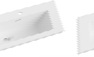 Mexen Otis įleidžiama į baldą kriauklė 46 x 46,5 cm, balta matinė - 25184501