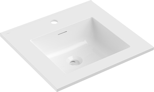 Mexen Otis įleidžiamas į stalviršį praustuvas 51 x 46,5 cm, blizgantis baltas - 25185000