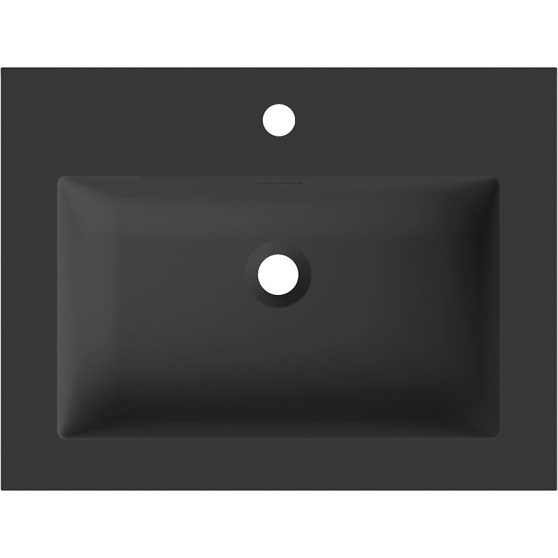 Mexen Otis įleidžiama į stalviršį kriauklė 61 x 46,5 cm, matinė juoda - 25186071