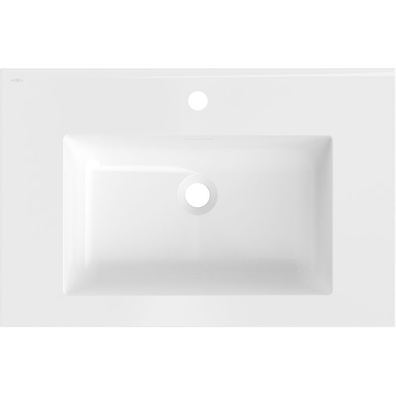 Mexen Otis stalviršyje įmontuojamas praustuvas 71 x 46,5 cm, baltas blizgesys - 25187000