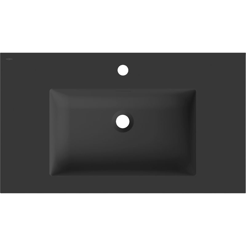 Mexen Otis į stalviršį įleidžiamas praustuvas 81 x 46,5 cm, juoda matinė - 25188071