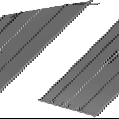 Mexen Velar Duo vonios sienelė, 2 dalių, stumdomas, 140 x 150 cm, grafito, šlifuotas gun gray - 896-140-000-42-66