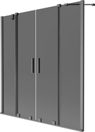 Mexen Velar Duo vonios sienelė, 2 dalių, stumdomas, 140 x 150 cm, grafito, šlifuotas gun gray - 896-140-000-42-66